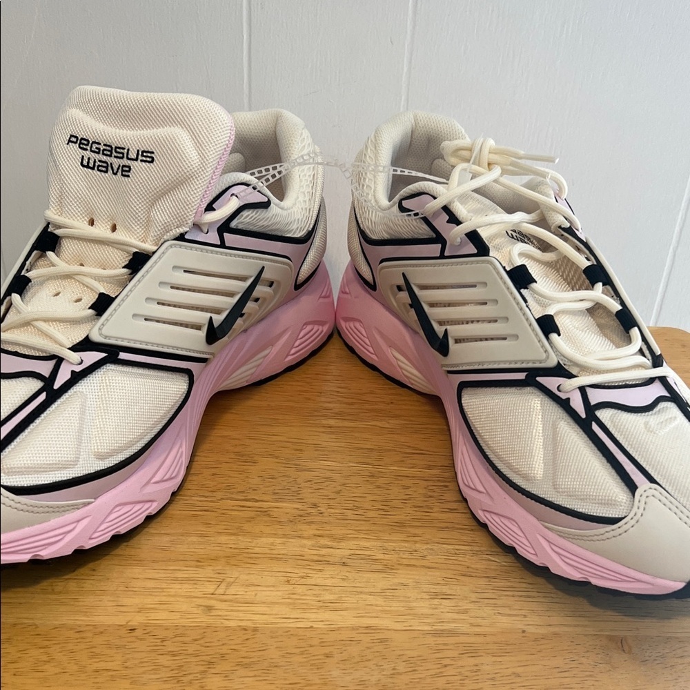 Nike Pegasus Wave Women's Cream and Pink Air Sneakers Size 14 - Picture 5 of 8